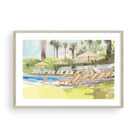The Meaning Behind Jennifer Lauren Studio's Palm Spring's watercolor  "The Artist": Capturing a Moment of Morning Serenity in Palm Springs,