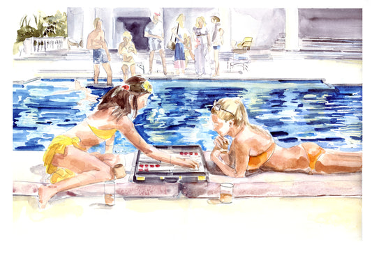 Backgammon by the Pool