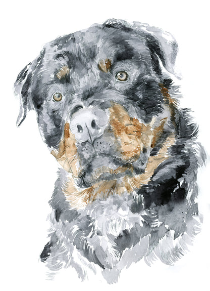 Personalized Watercolor Pet Portrait